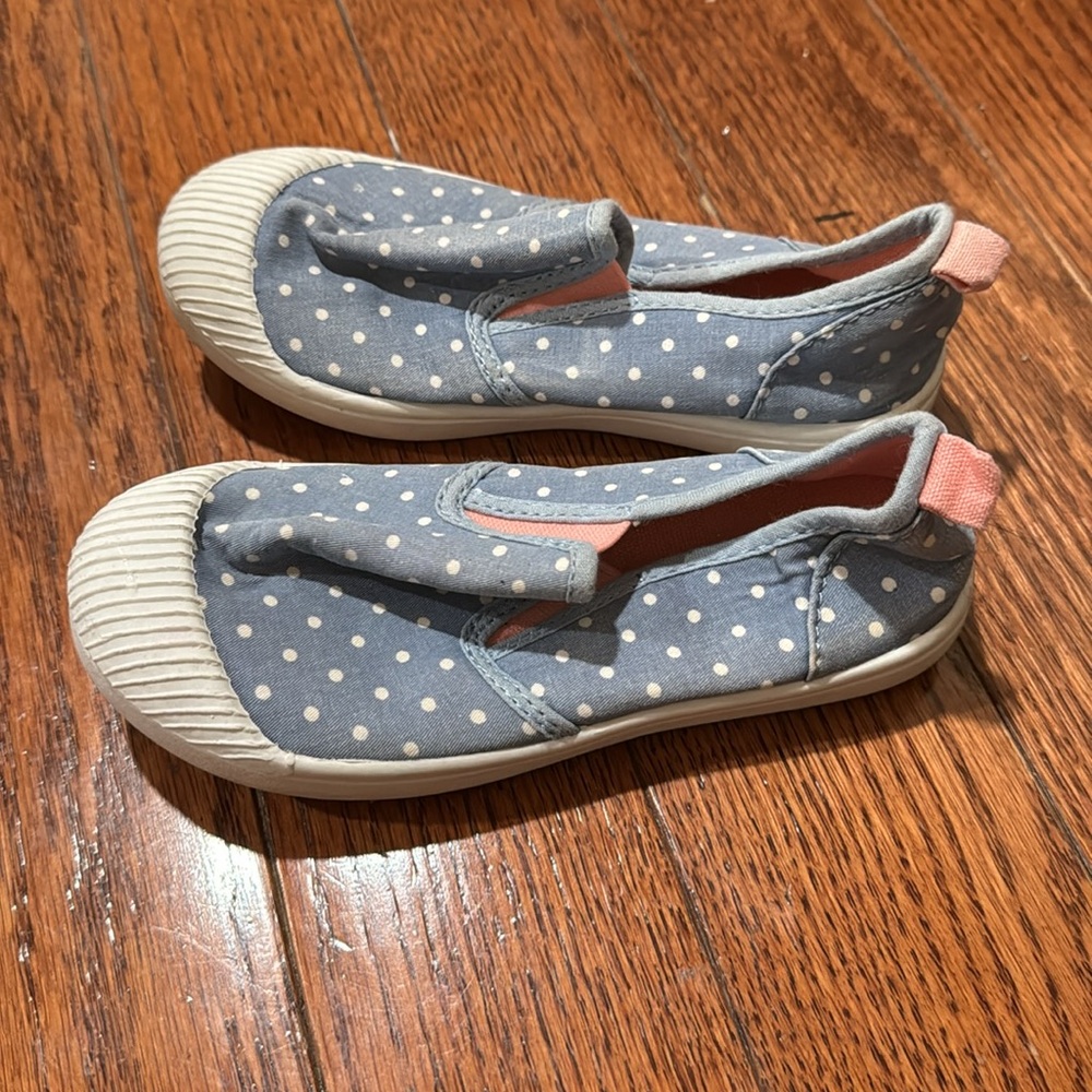 Cat & Jack girls polka dot slip on sneaker size 10 - Picture 5 of 9